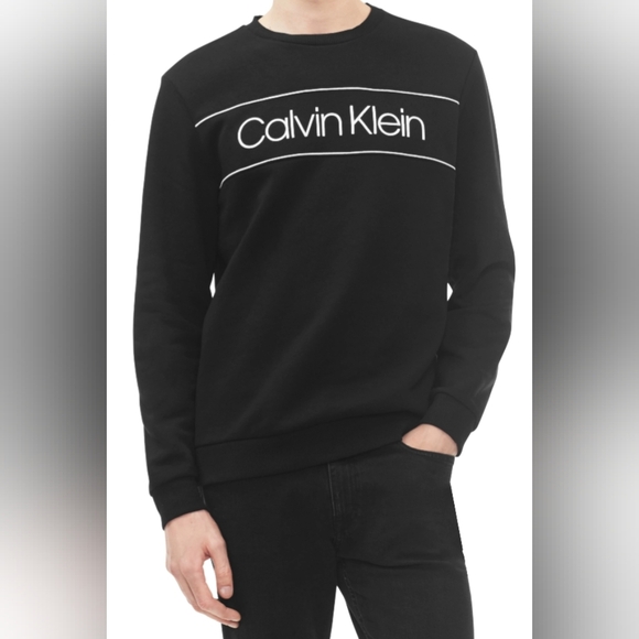 Calvin Klein Soft-touch Fleece Crewneck Graphic Sweatshirt Size XL MSRP $69.50 - Picture 1 of 7